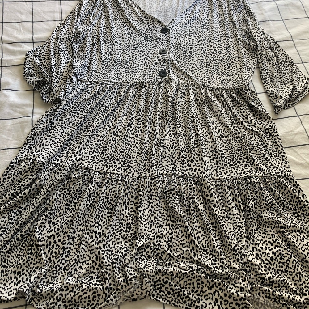 Black and White spotted print sundress. Gillie 2X